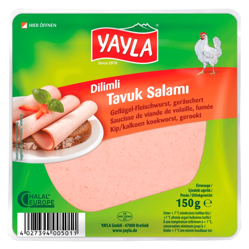 Yayla Geflügelfleischwurst 150g